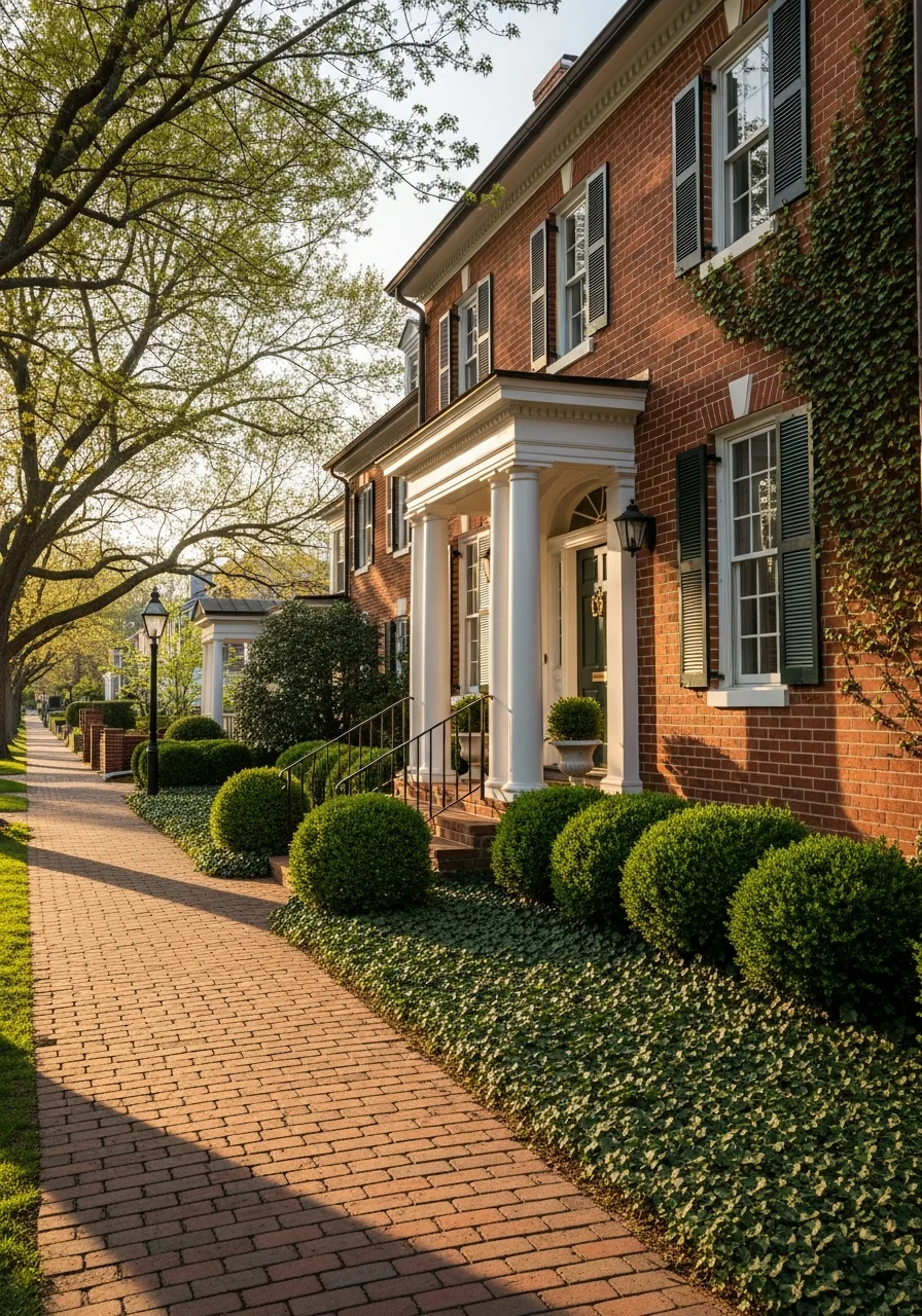Leesburg residential home with traditional architecture, front porch, and mature landscaping.